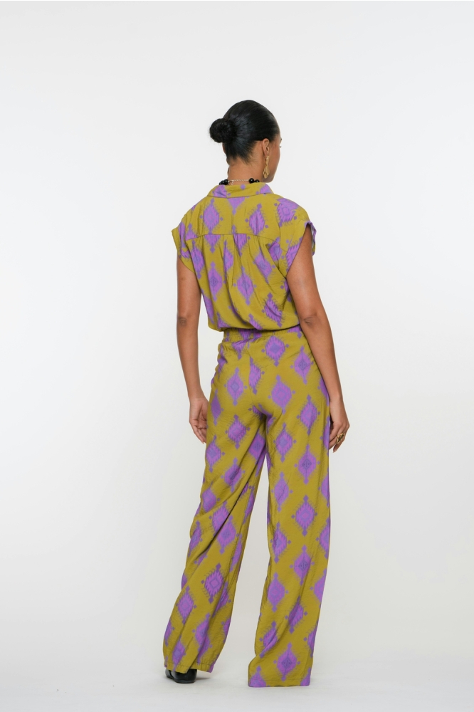 AZTEC BROEK 51225 20 Green/Purple